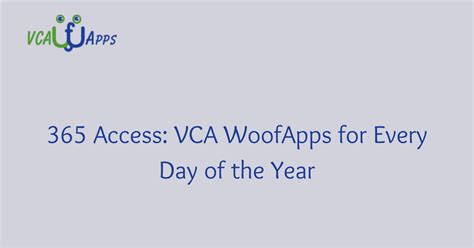 The WoofApps VCA Intranet Access is a powerful tool designed to streamline communication and collaboration within the VCA community. . Vca woofapps